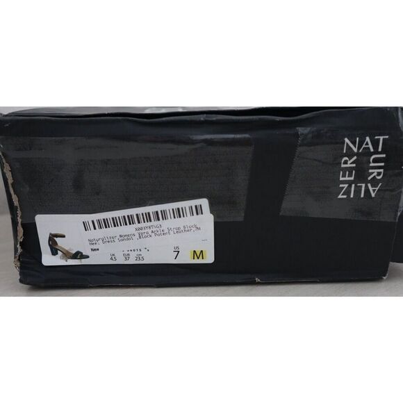 Naturalizer Women Sz 7M Black Patent Leather Vera Ankle Strap Block Heel Sandals - Picture 8 of 8